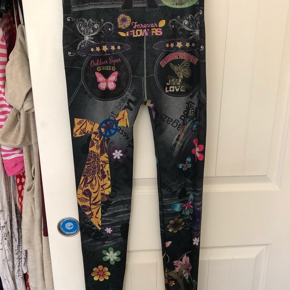 Fun Leggings With Animation Pattern, One Size